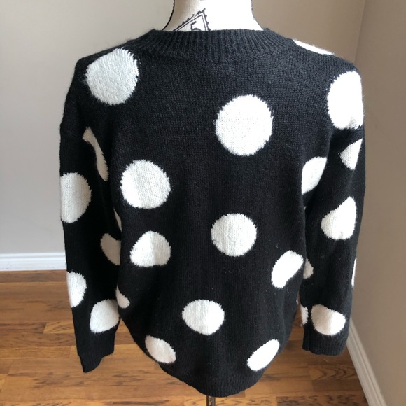 Asos B. Young Black & White Polka Dot Sweater - Picture 7 of 8